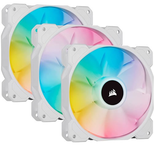 Corsair iCUE SP120 RGB ELITE (Pack de 3) - Blanco