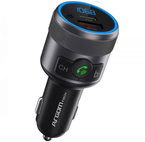 Cargador para Carro Argom con Bluetooth Spectro T1 - 42W - ARC-AC0343BK