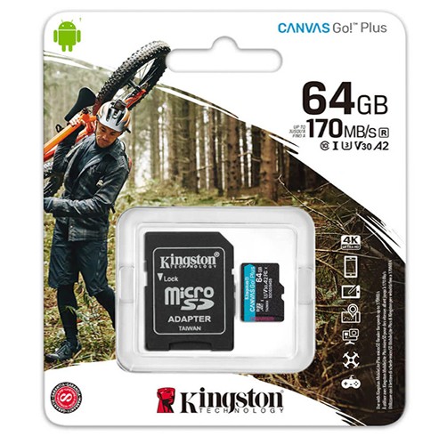 Micro SD Kingston Canvas Go Plus 64GB - SDCG3/64GB